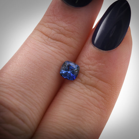 0.76 Carat Blue SRI LANKA Cushion Sapphire