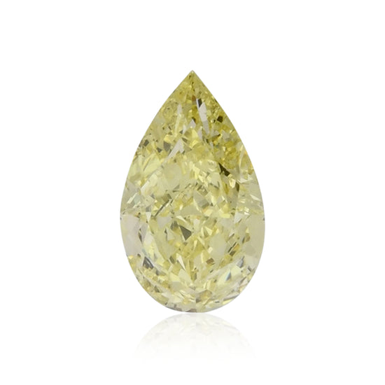 0.78 Carat Fancy Yellow Pear Diamond VVS2 GIA