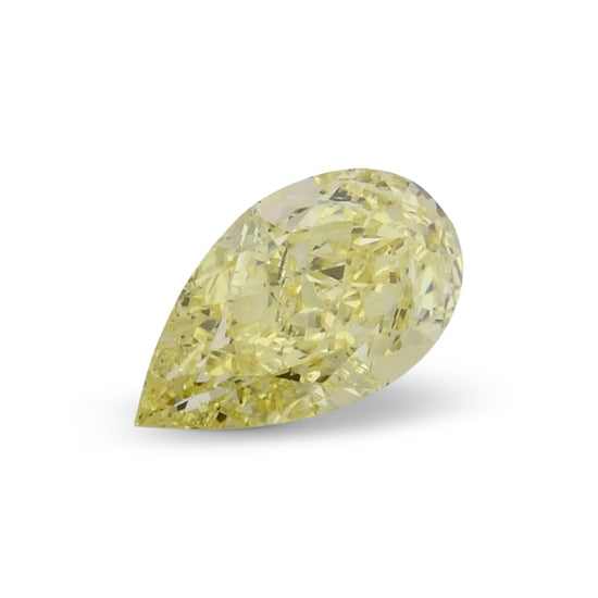 0.78 Carat Fancy Yellow Pear Diamond VVS2 GIA
