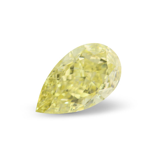 0.80 Carat Fancy Intense Yellow Pear Diamond VS2 GIA