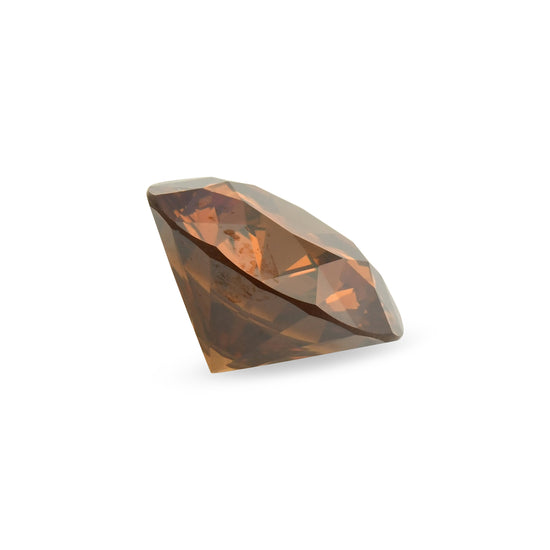 0.81 Carat Fancy Deep Brown Orange Round Diamond SI1 GIA