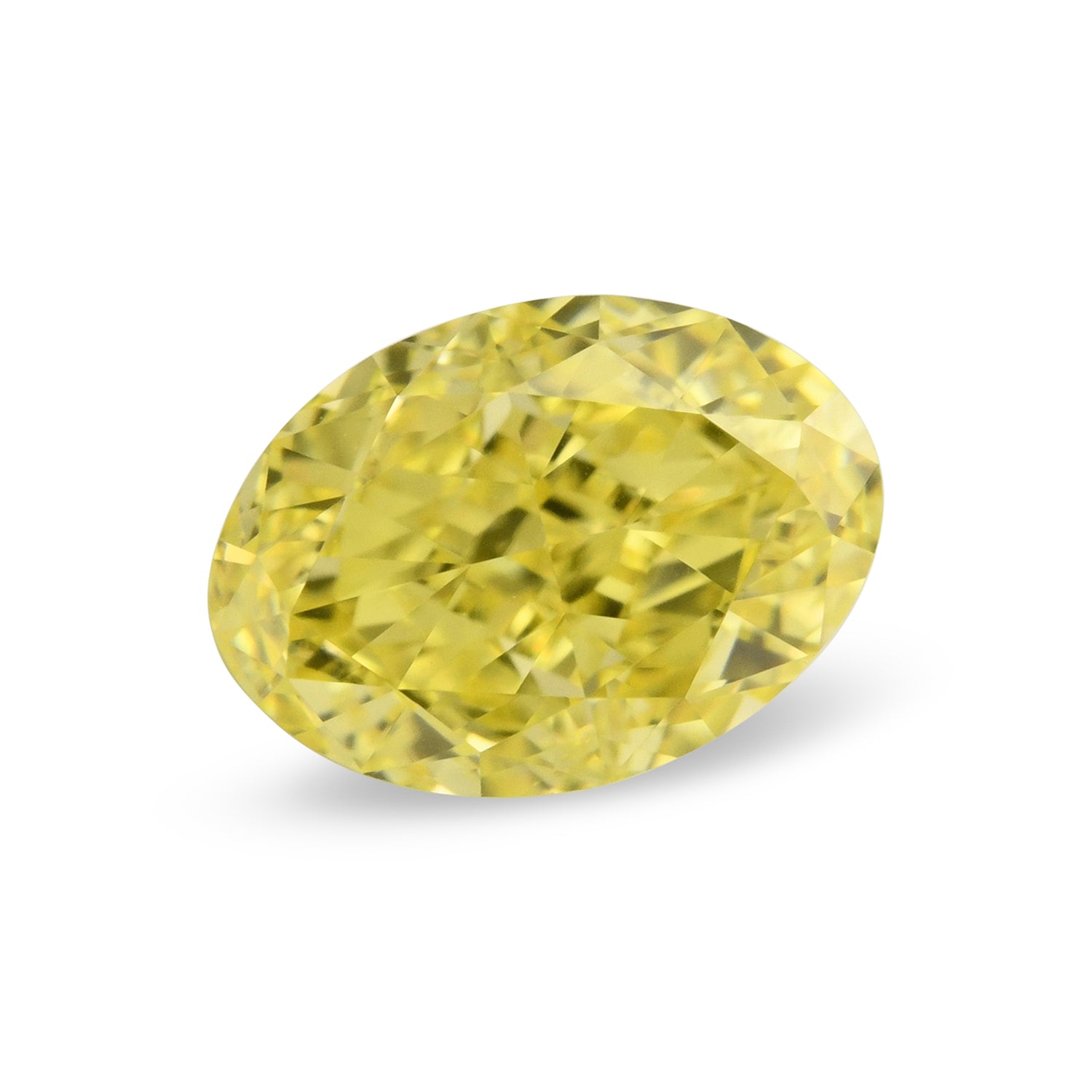 0.83 Carat Fancy Intense Yellow Oval Diamond VVS1 GIA