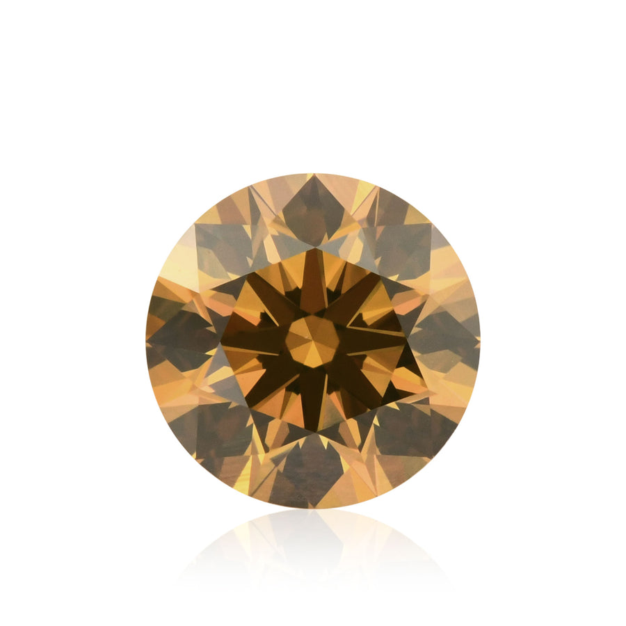Diamante rotondo Fancy Yellow Brown 0,85 carati VS2 GIA