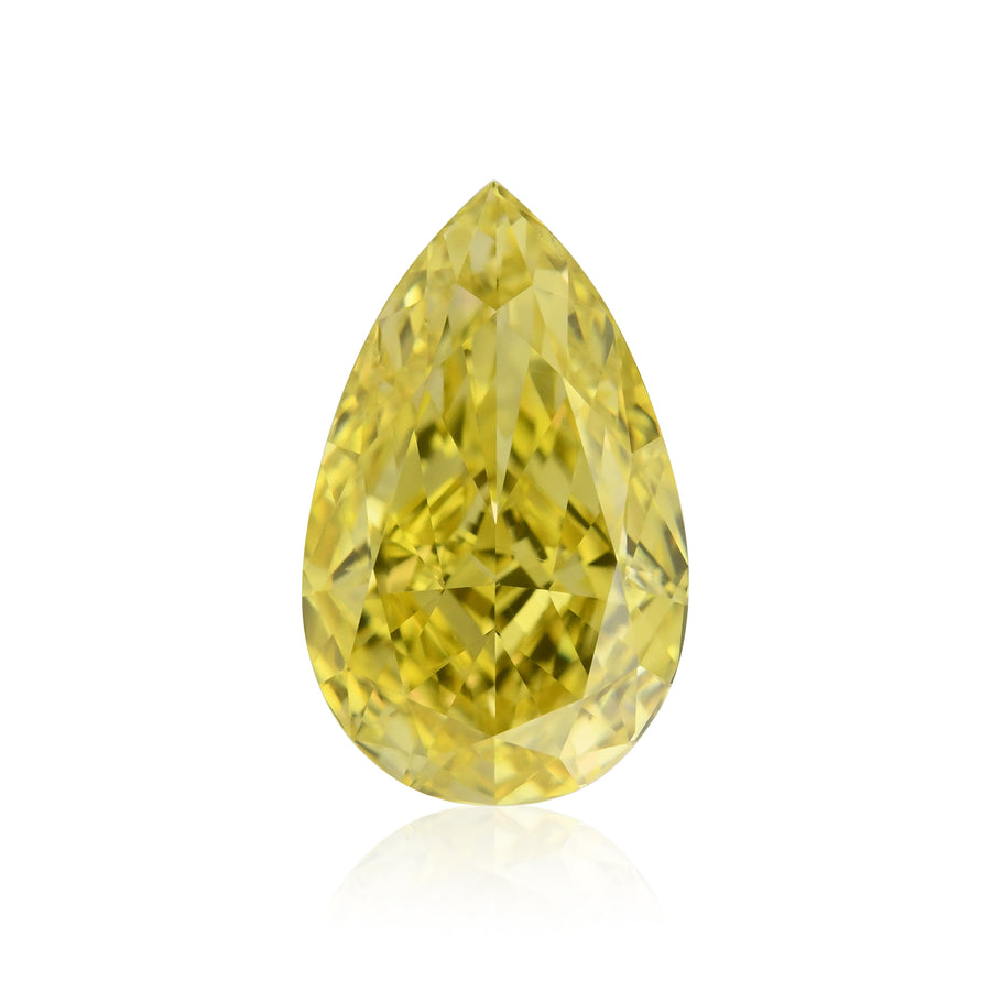 Diamante a Pera GIA Fancy Intense Yellow VS2 da 0,85 carati
