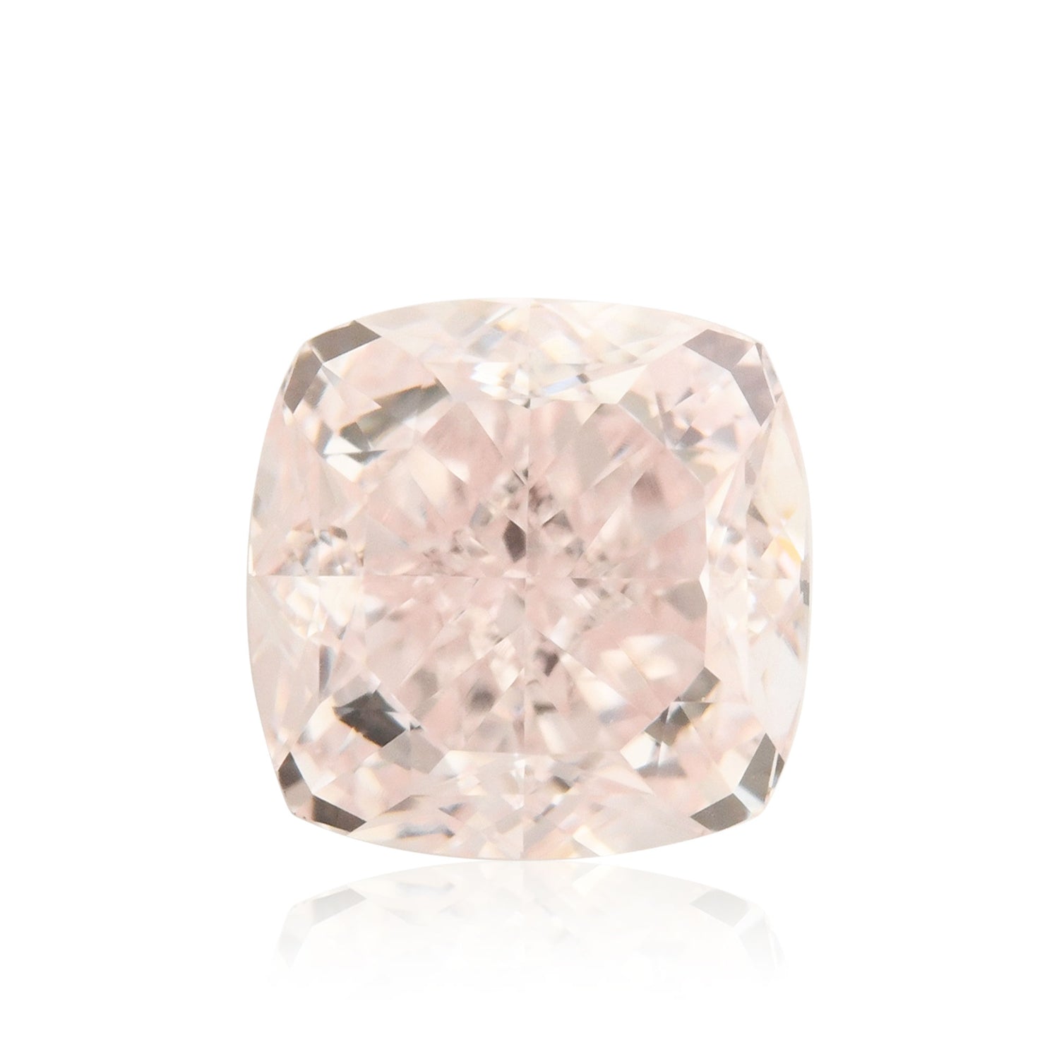 0.86 Carat Fancy Light Orangy Pink Cushion Diamond VVS1 GIA