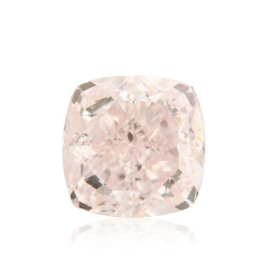 0.86 Carat Fancy Light Orangy Pink Cushion Diamond VVS1 GIA