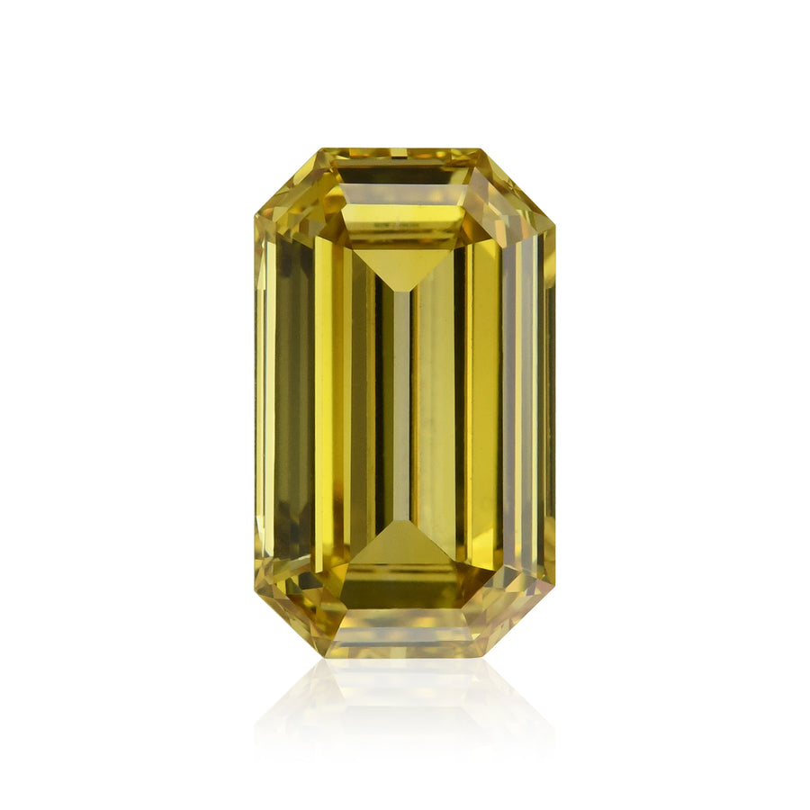 0.87 Carat Fancy Deep Brownish Greenish Yellow Emerald Diamond VS2