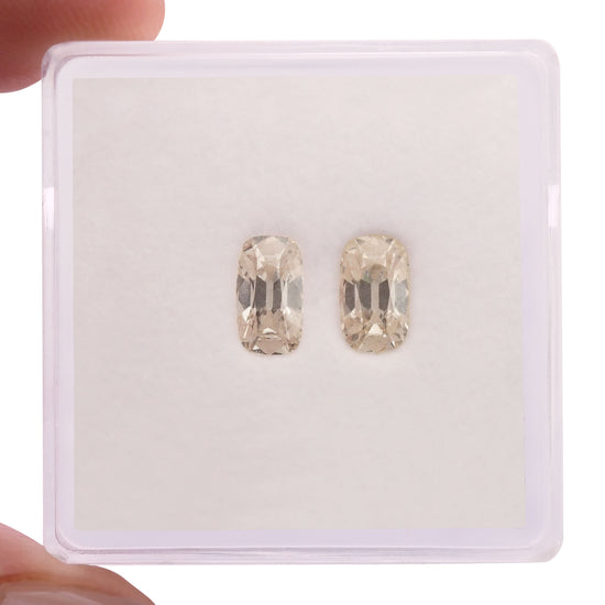 0.89 Carat Light Brown Cushion Diamonds (VS)