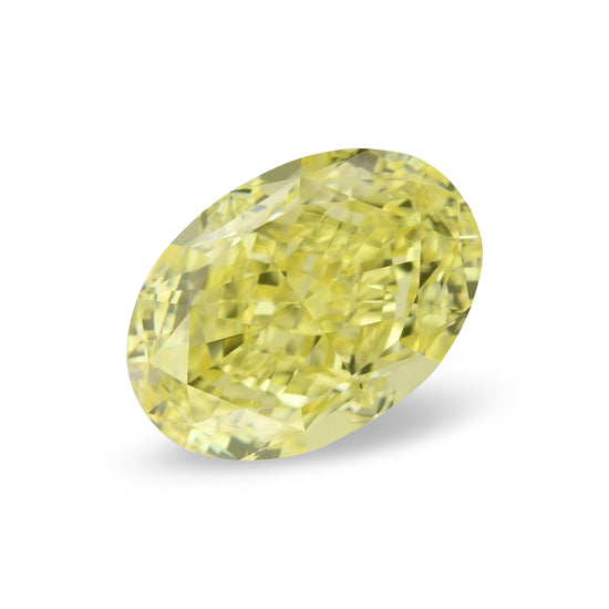 0.90 Carat Fancy Intense Yellow Oval Diamond VS1 GIA