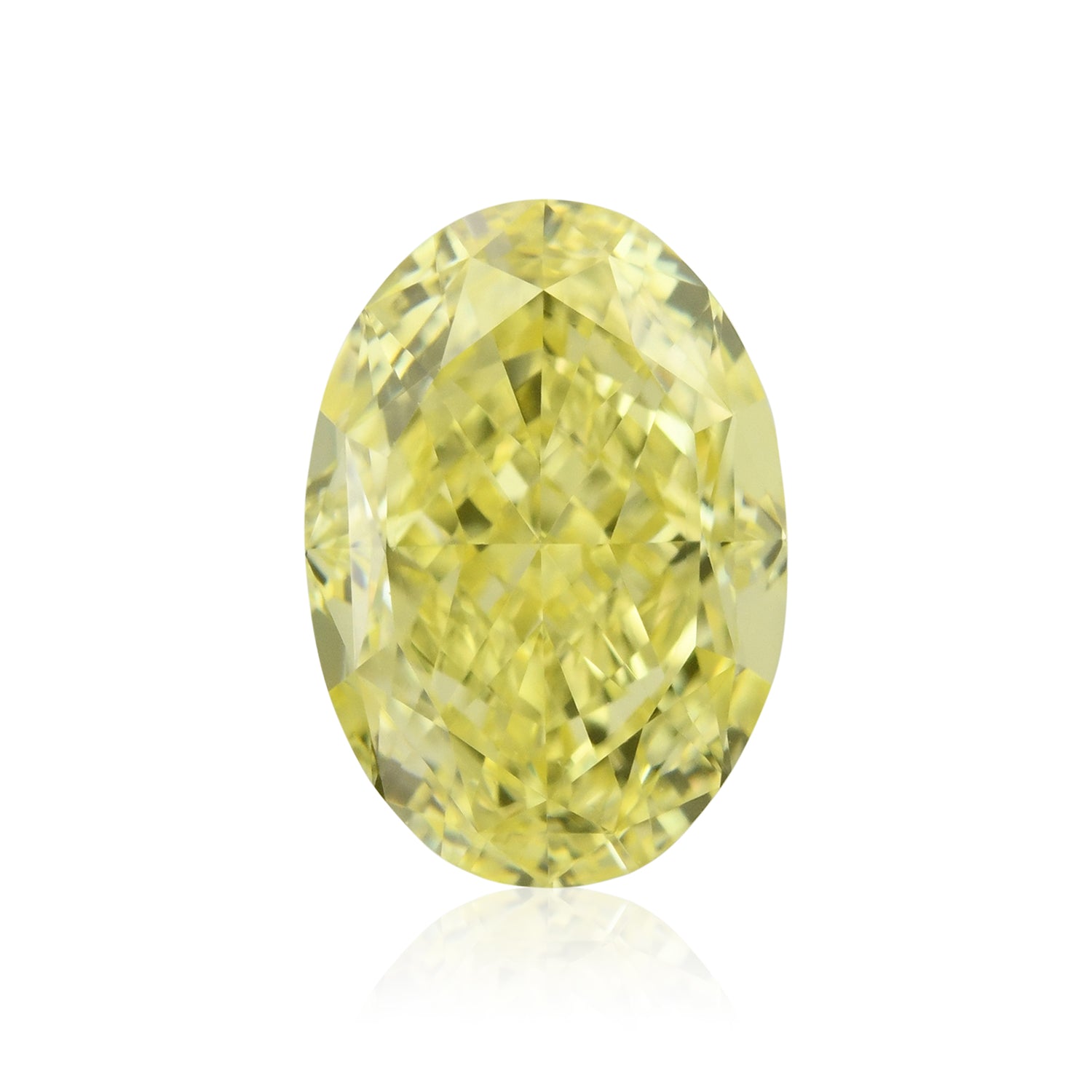 0.90 Carat Fancy Intense Yellow Oval Diamond VS1 GIA
