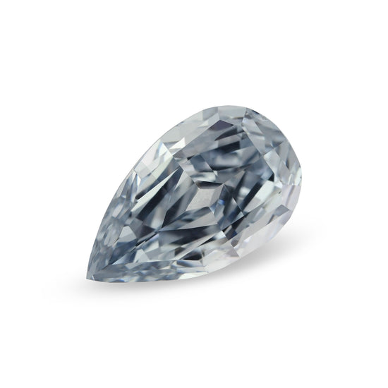 1.00 Carat Fancy Intense Blue Pear Diamond VS2 GIA
