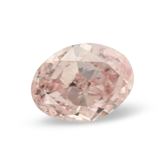 1.00 Carat Fancy Orangy Pink Oval Diamond SI2 GIA