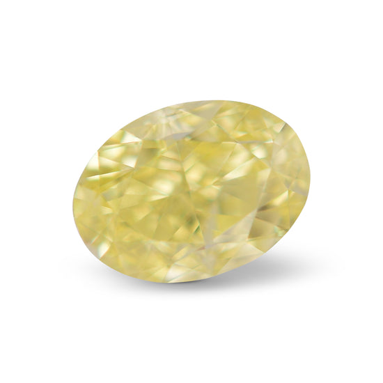 1.00 Carat Fancy Intense Yellow Oval Diamond SI1 GIA