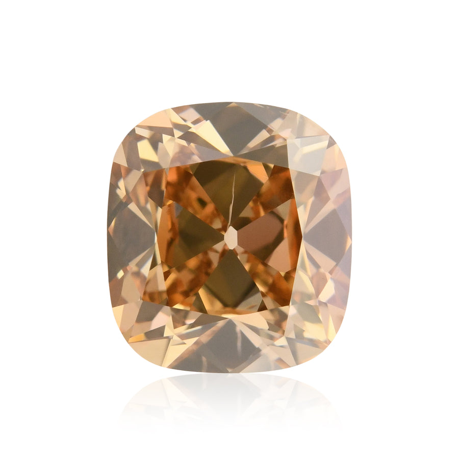1.00 Carat Fancy Orange Brown Cushion Diamond SI2 GIA