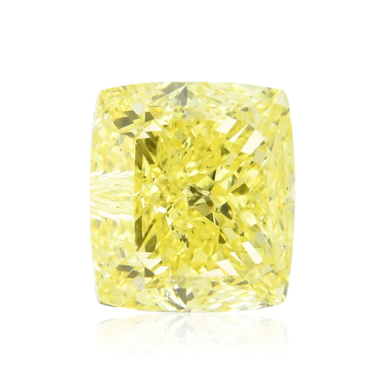 1.01 Carat Fancy Intense Yellow Cushion Diamond VVS2 GIA