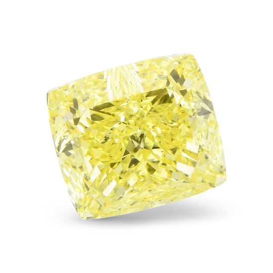 1.01 Carat Fancy Intense Yellow Cushion Diamond VVS2 GIA