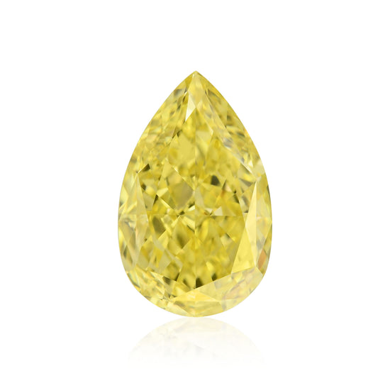 1.01 Karat Fancy Intense Yellow Pear Diamant VS1 GIA