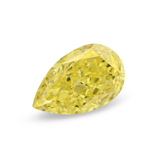 1.01 Carat Fancy Intense Yellow Pear Diamond VS1 GIA