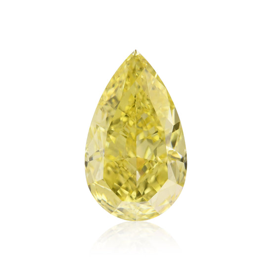1,01 Karat Fancy Intense Yellow Tropfen Diamant VS2 GIA