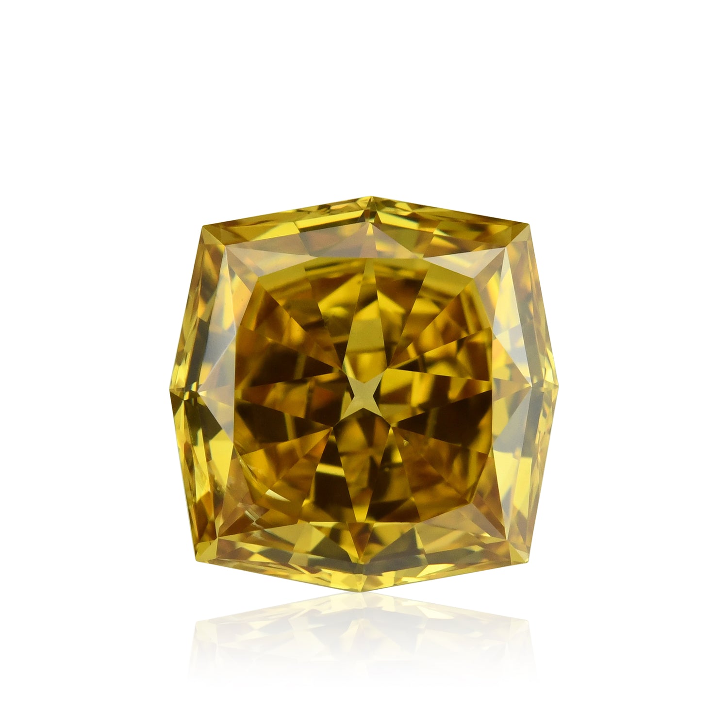 1.01 Carat Fancy Deep Brownish Orangy Yellow Cushion Diamond I1 GIA