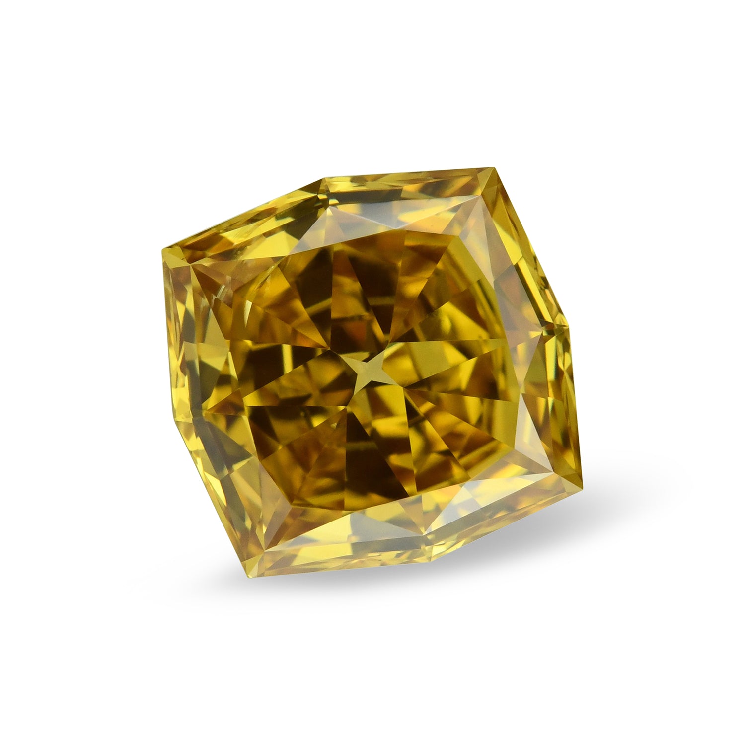 1.01 Carat Fancy Deep Brownish Orangy Yellow Cushion Diamond I1 GIA