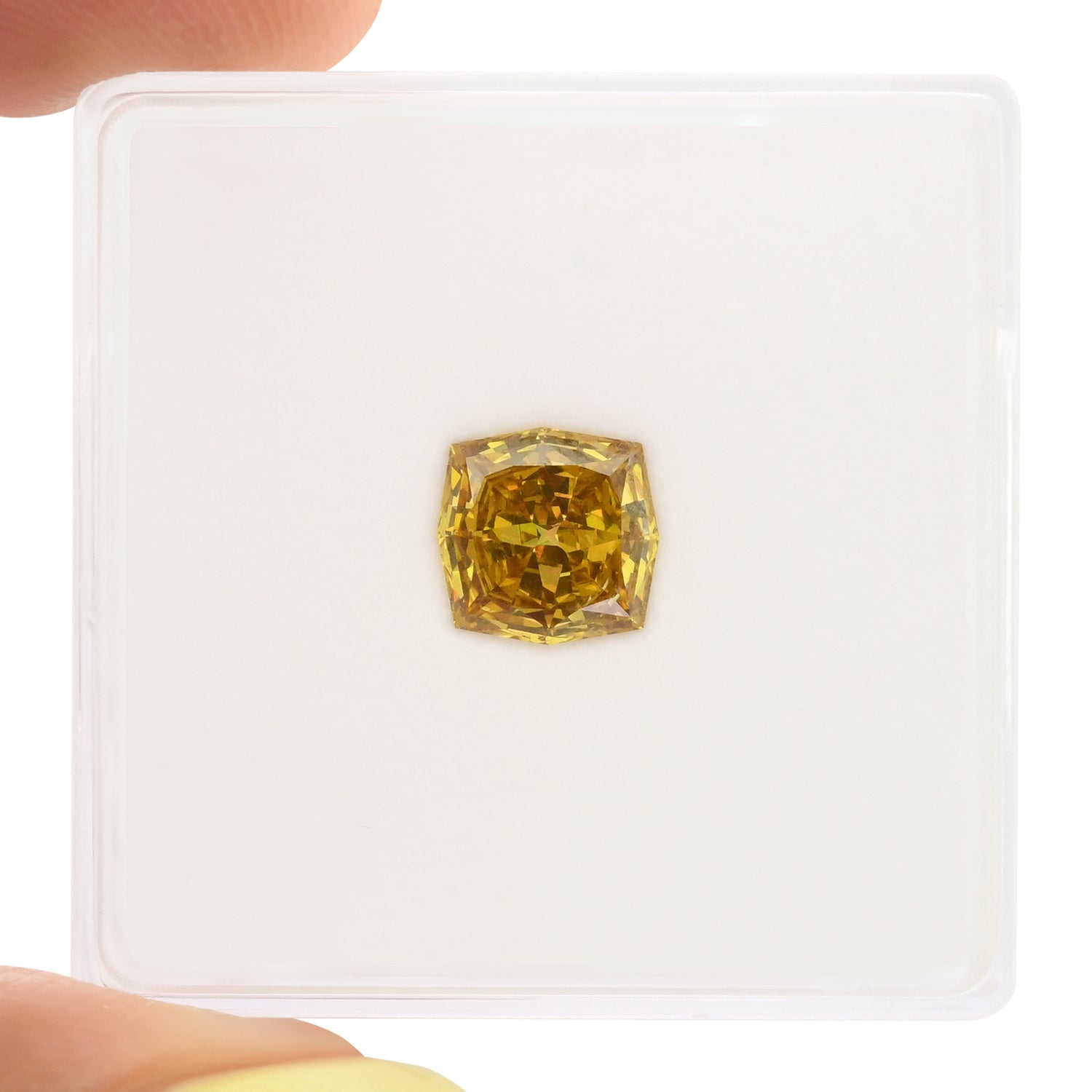 1.01 Carat Fancy Deep Brownish Orangy Yellow Cushion Diamond I1 GIA
