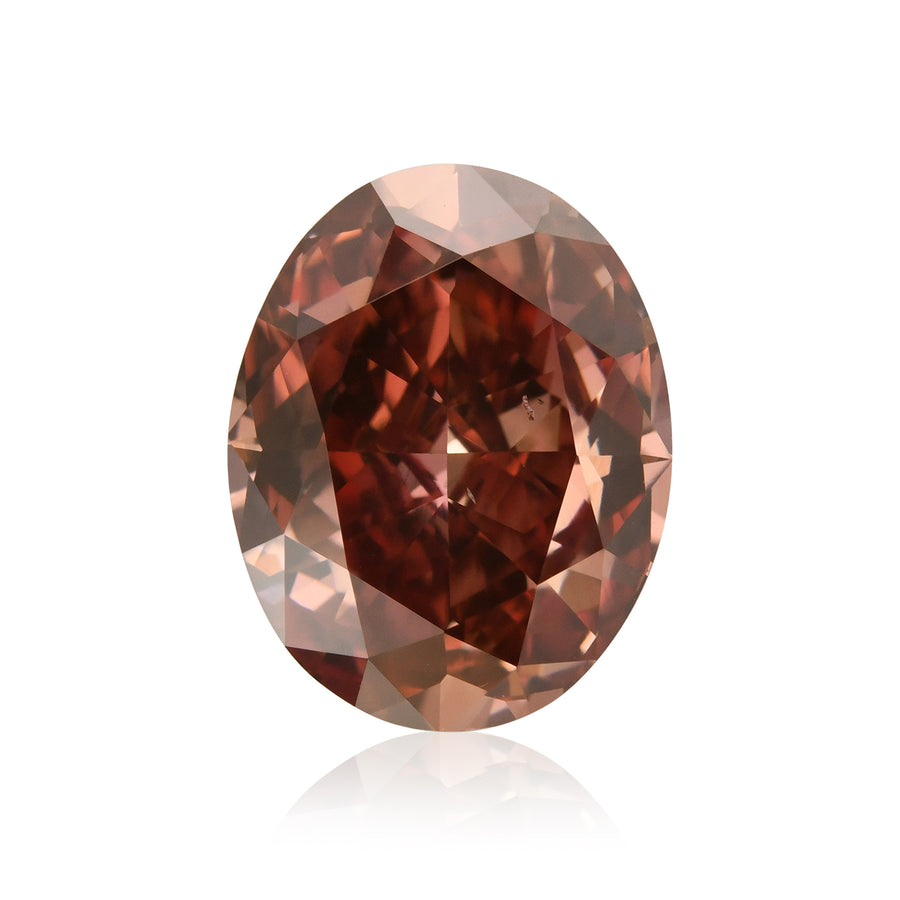 Diamante Ovale Rosa-Arancio Intenso Fancy da 1,01 Carati VS2 GIA