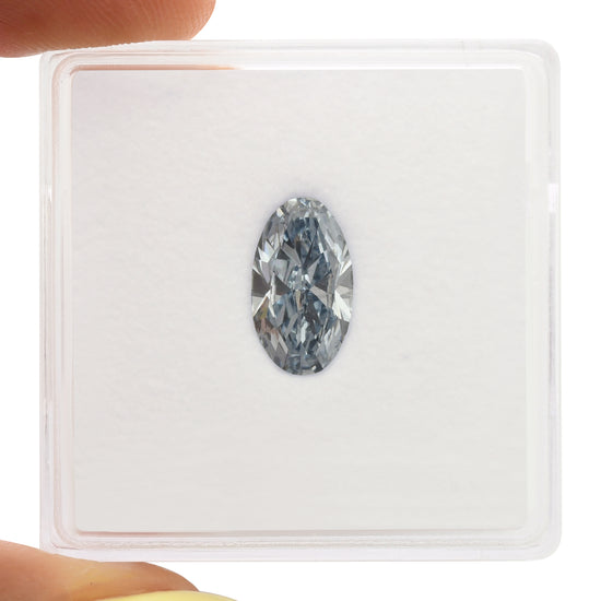 1.01 Carat Fancy Intense Blue Oval Diamond VS2 GIA