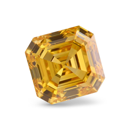 1.01 Carat Fancy Intense Orange Yellow Asscher Diamond VS2 GIA
