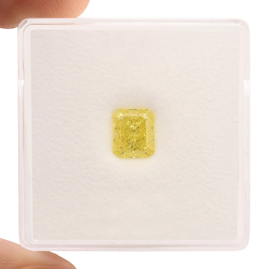 1.01 Carat Fancy Intense Yellow Radiant Diamond VS1 GIA