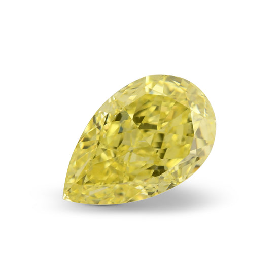 1.01 Carat Fancy Intense Yellow Pear Diamond VS2 GIA