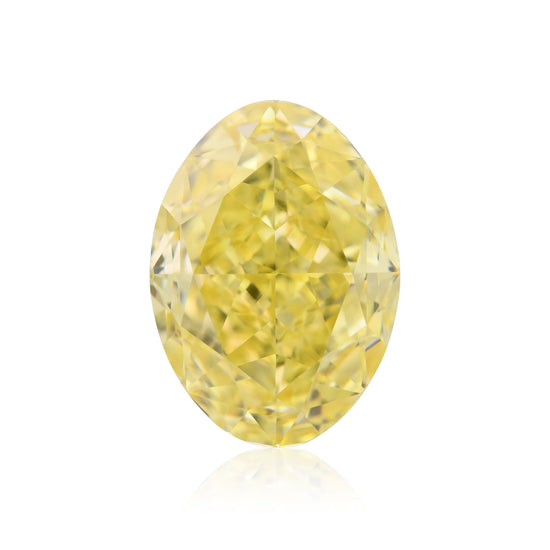 1.01 Carat Fancy Intense Yellow Oval Diamond VVS1 GIA