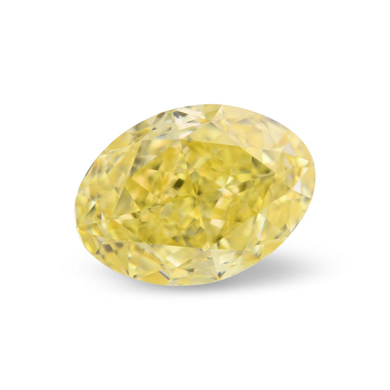 1.01 Carat Fancy Intense Yellow Oval Diamond VVS1 GIA