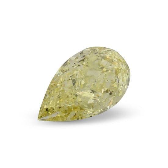 1.01 Carat Fancy Intense Yellow Pear Diamond VVS2 GIA