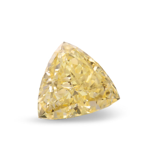 1.01 Carat Fancy Light Orangy Yellow Triangle Diamond IF GIA