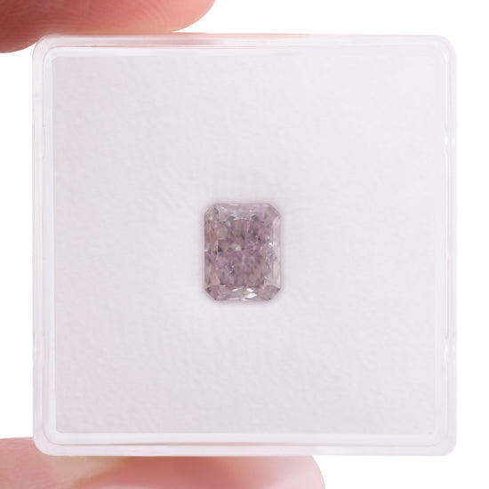 1.01 Carat Fancy Light Purplish Pink Radiant Diamond SI2 GIA