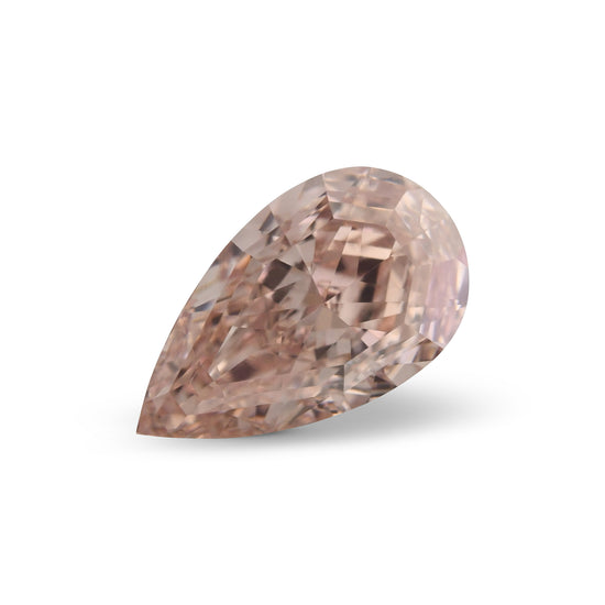 1.01 Carat Fancy Orangy Pink Pear Diamond VS2 GIA