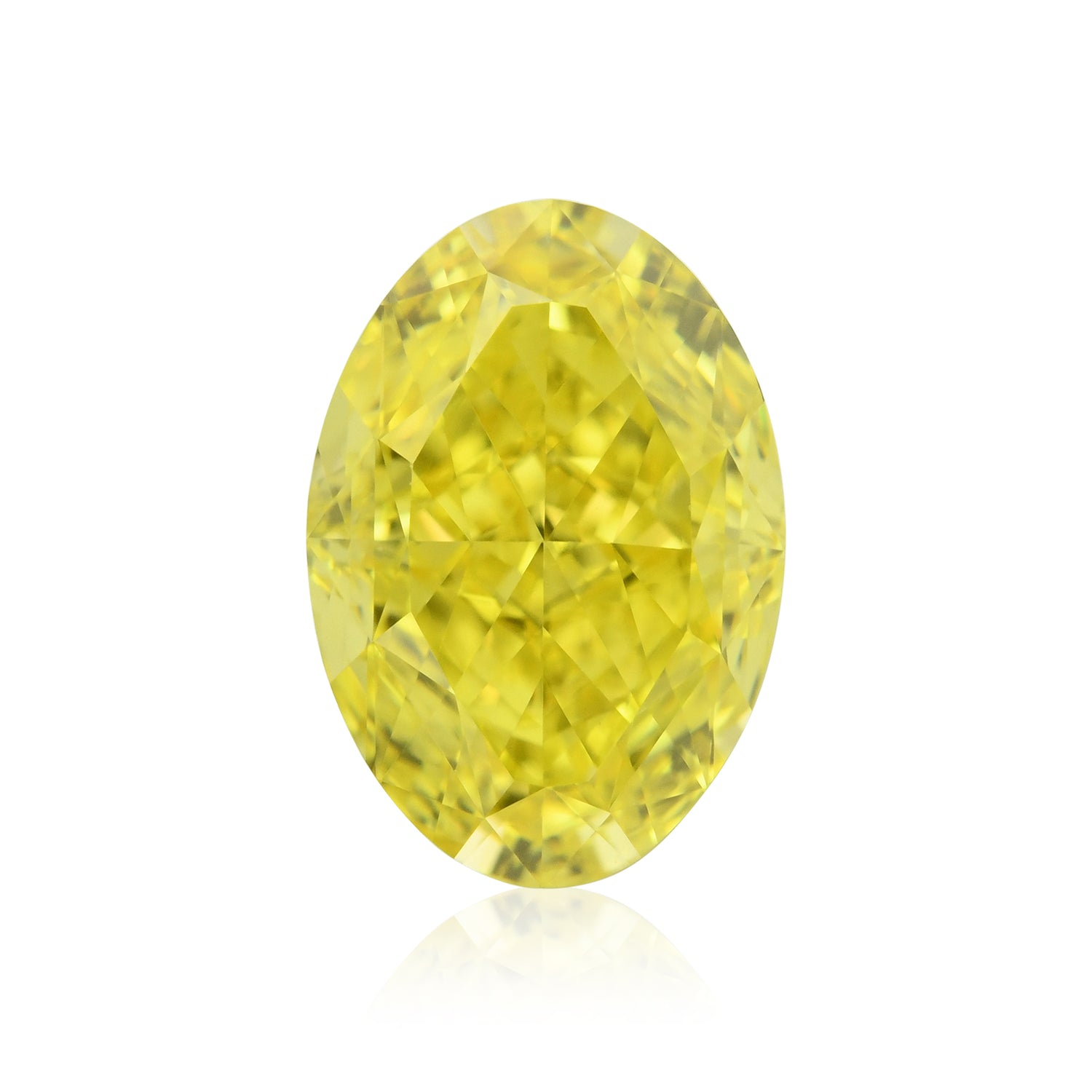 1.01 Carat Fancy Vivid Yellow Oval Diamond VS1 GIA