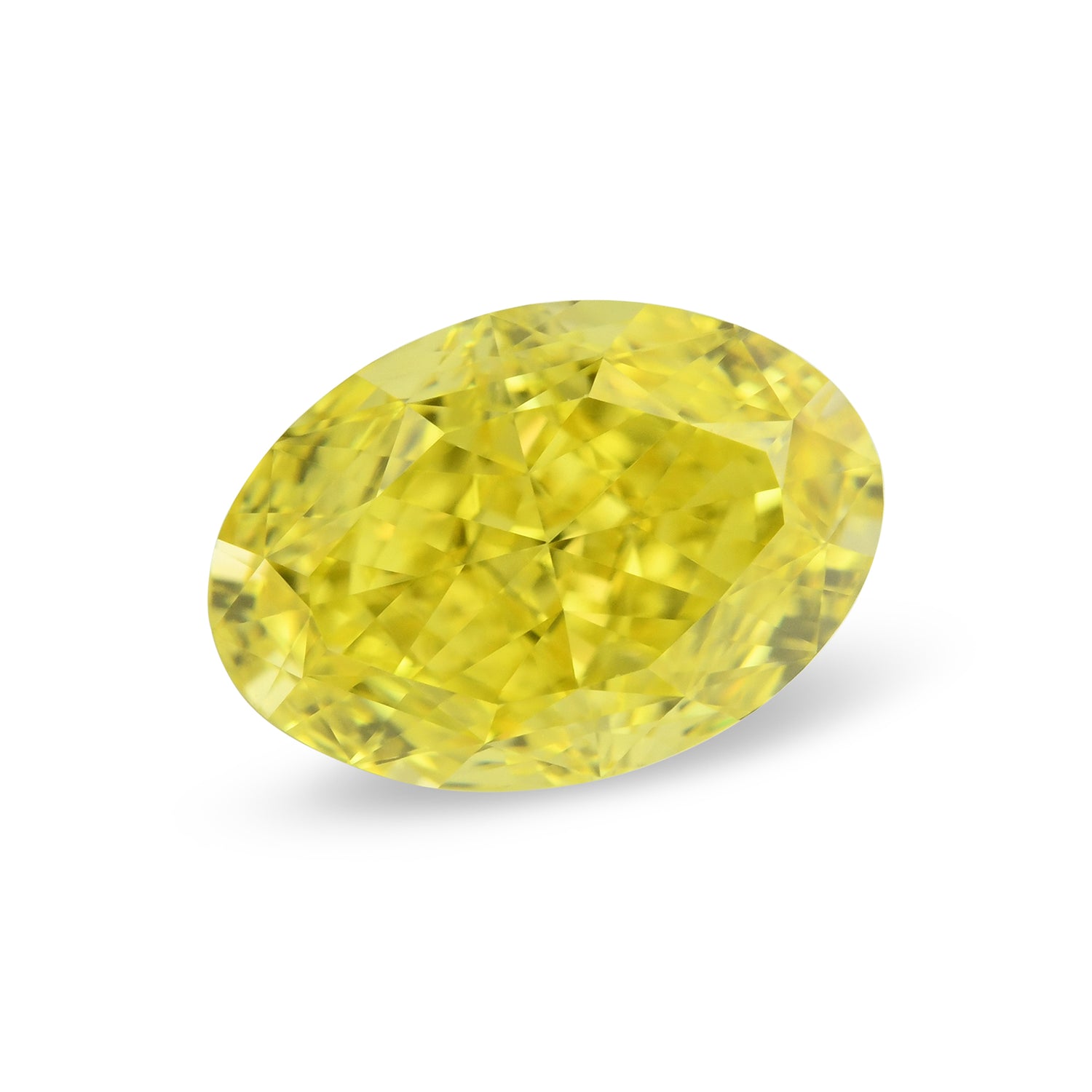 1.01 Carat Fancy Vivid Yellow Oval Diamond VS1 GIA