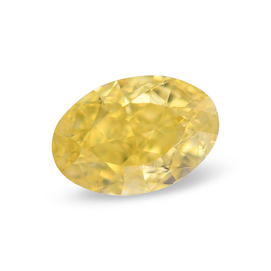 1.01 Carat Fancy Vivid Yellow Oval Diamond SI2 GIA