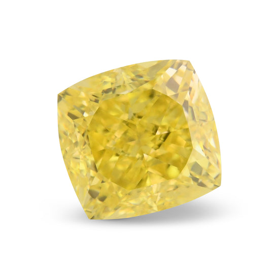 1.01 Carat Fancy Vivid Yellow Cushion Diamond VS2 GIA