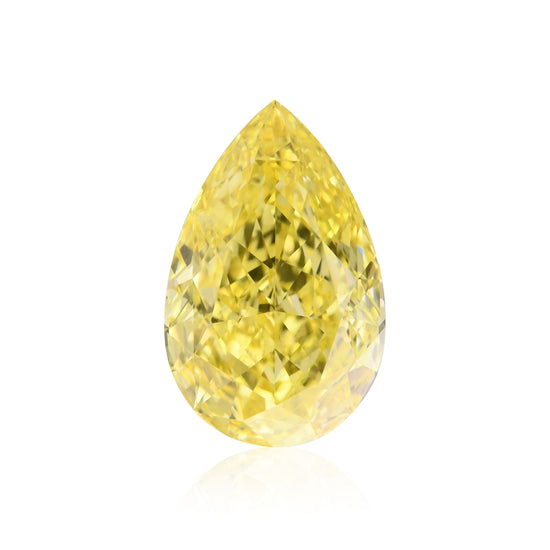 1.01 Carat Fancy Vivid Yellow Pear Diamond VS2 GIA