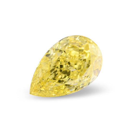 1.01 Carat Fancy Vivid Yellow Pear Diamond VS2 GIA