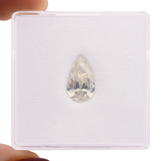 Diamante a pera fantasia bianco da 1,01 carati SI2 GIA