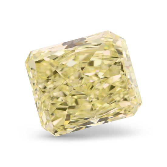 1,01 carati diamante Radiant giallo chiaro VS2 GIA