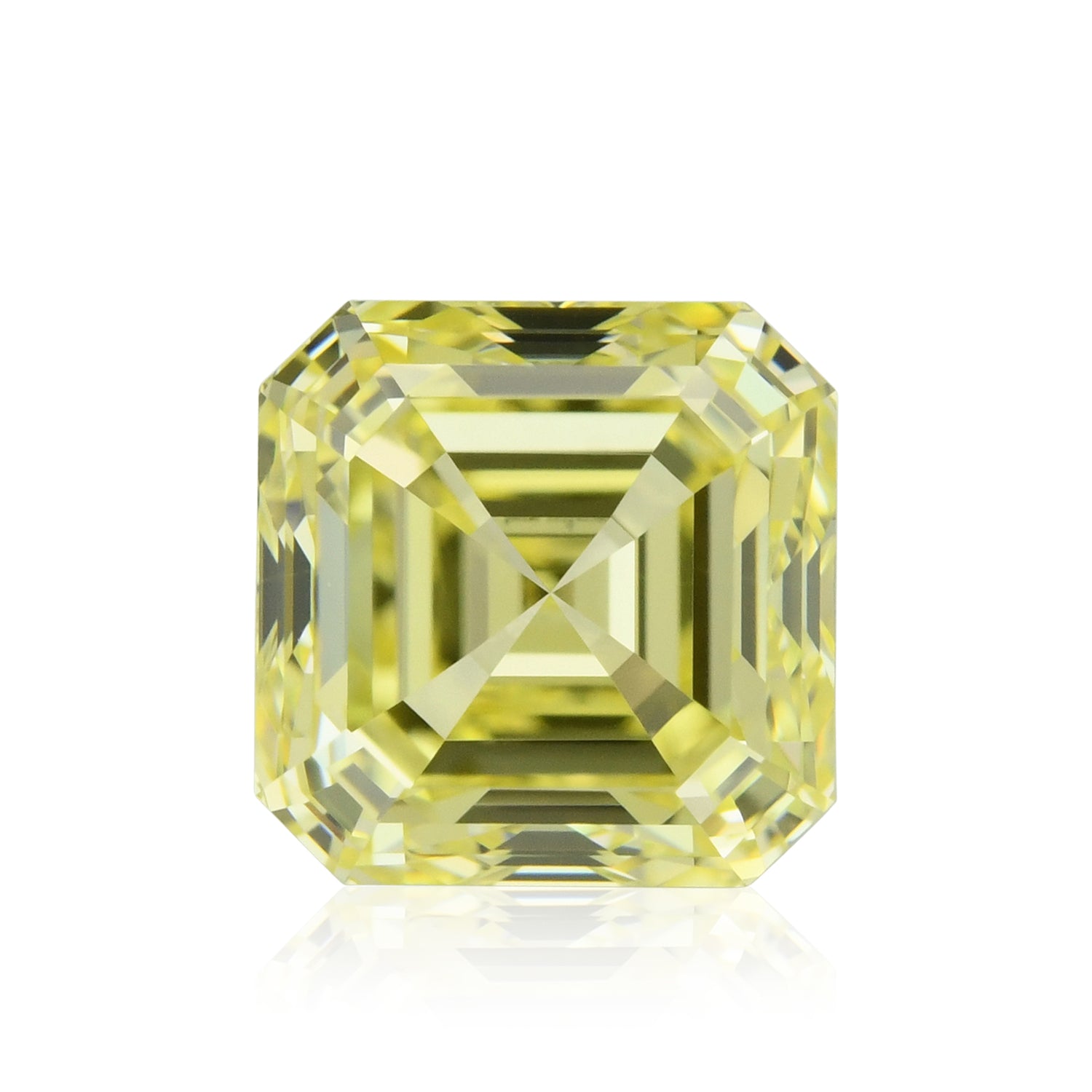 1.02 Carat Fancy Yellow Asscher Diamond VS1 GIA