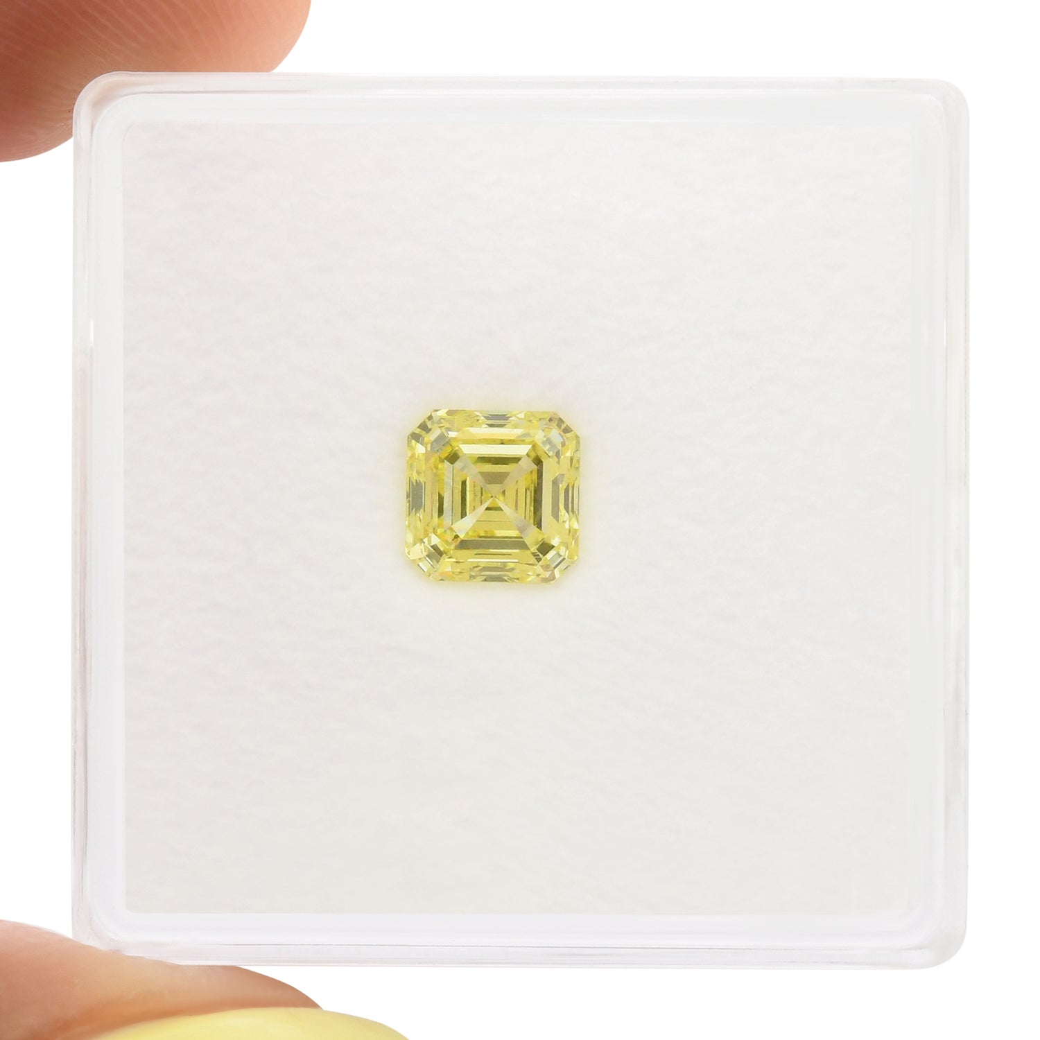 1.02 Carat Fancy Yellow Asscher Diamond VS1 GIA