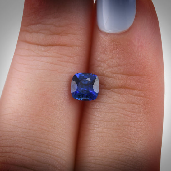 1,02 Karat blauer SRI LANKAN Kissen-Saphir