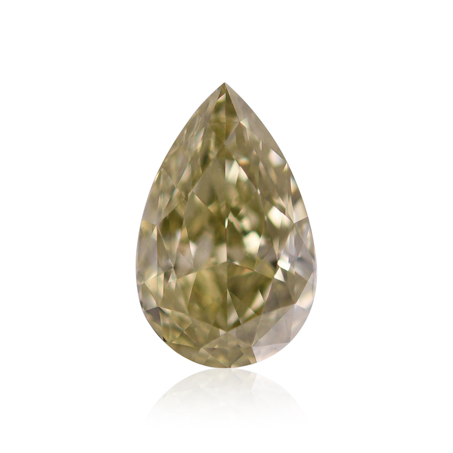 ألماسة كمثرى شاميليون 1.03 قيراط Fancy Brownish Greenish Yellow VS1 GIA