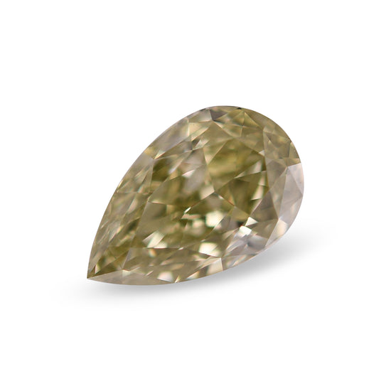 Diamante camaleonte a pera GIA VS1, 1,03 carati, giallo-verdastro-brunastro elegante